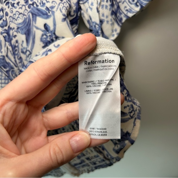 Reformation Delevan Top En Pointe Print Size 8 - Picture 7 of 11